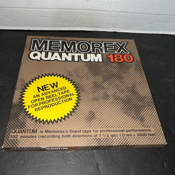 Memorex Quantum 180 10” New Open Box Reel to Reel Metal 1.0 Mil x 3600 Feet